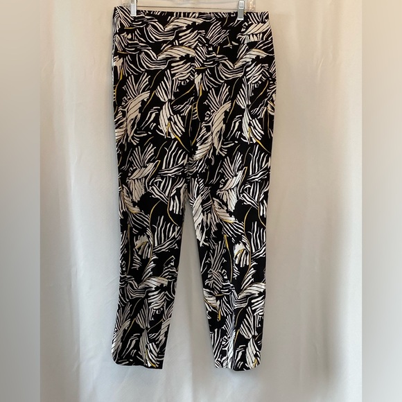 Up! Pants - Women's Neutral Abstract Pull On Pants 12 Bohemian Mature Fit Corpcore Career